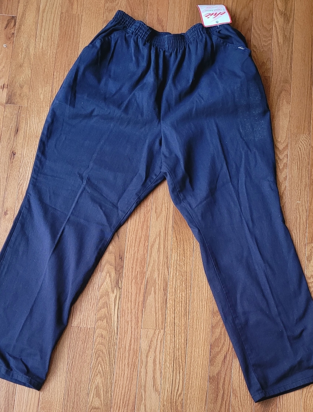 Chic Womens Navy Elastic-Waist  Pants. 16 Petite.  NWT